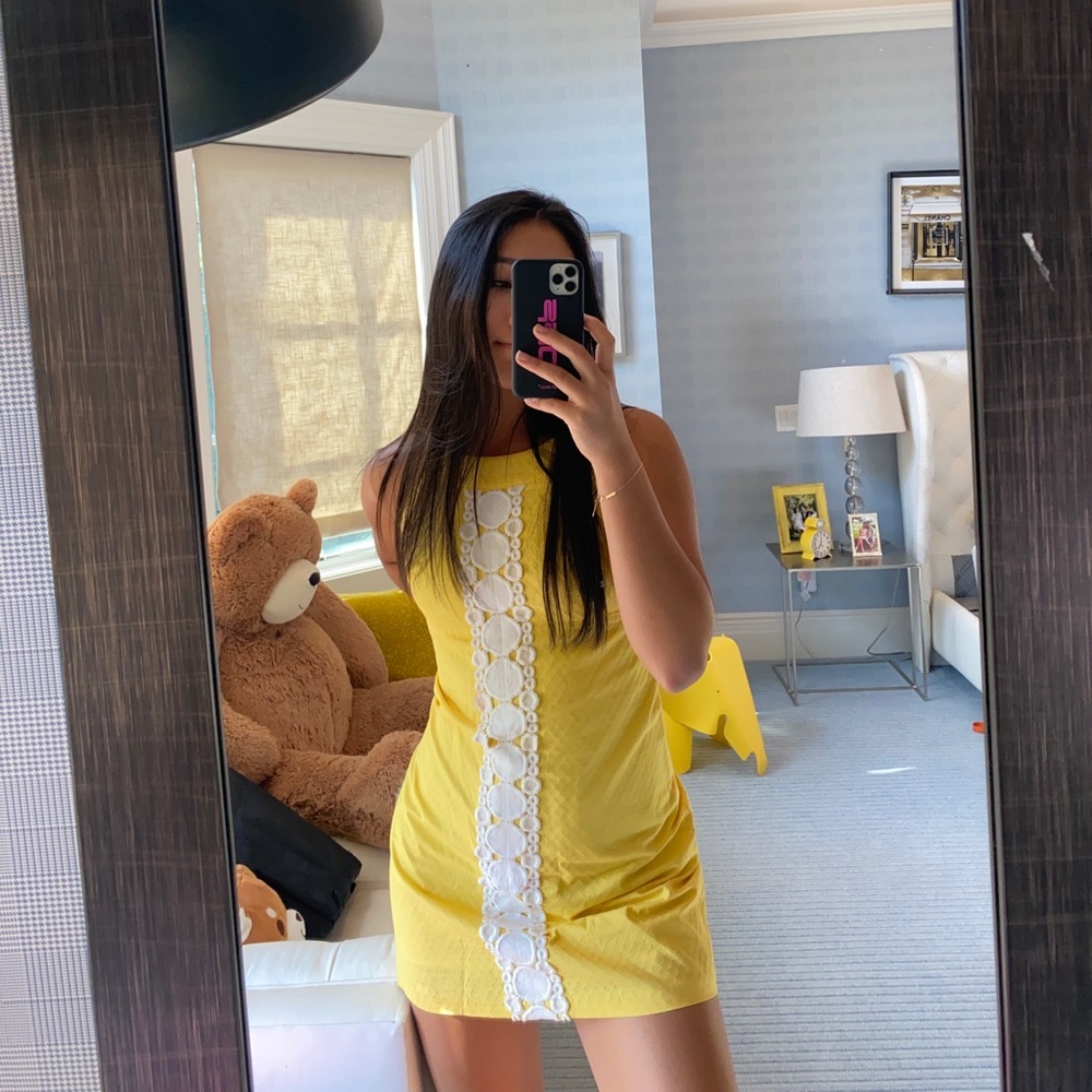 Lilly Pulitzer yellow mini dress size 2